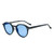 ZENOTTIC Round Sunglasses Polarized Vintage Classic Retro Sunglasses UV400 For Men and Women  MATTE BLACK BLUE