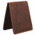 Genuine Leather Wallets Mens RFID Blocking  Raw Leather Wallet  Front Pocket Wallet  Slim Bifold Wallet  Real Leather Mens Wallet  Bifold Purse  Minimalist Wallets for Men -Dark Brown