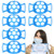 3D Face Bracket  Silicone Face Inner Support Frame for Comfortable  Face Guard Breathing Bracket Washable Reusable  Breathe Cup Nose Breathing Smoothly  BLUE-6PCS