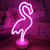 Momkids Flamingo Neon Signs Wall Decor Neon Lights up Sign USB or Battery Operated Led Light for Home Kids Room Bedroom Bar Festival Gifts Party Decorative Lights ?With Base Flamingo?