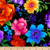 Timeless Treasures Night Bloom Large Floral Black Fabric by The Yard