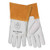 John Tillman"Small 12"" Pearl and Gold Top Grain Goatskin Unlined TIG Welders Gloves with 4"" Cuff and Kevlar Thread Locking Stitch  Carded "  1328S