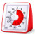 Noiposi Visual Timer 60 Minute kids Timer 3 inch Countdown Timer Silent Visual Analog timer for Kids and Adults Red