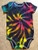 Baby Tie-Dye Short Sleeve One Piece Bodysuit - Black Rainbow Burst
