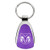 Dodge RAM Head Logo on Purple Teardrop Keychain - Officially Licensed