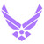 U.S. Air Force Sticker Decal  15"x12"  Purple