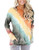 LYCKYY Women's Tie Dye Long Sleeve Shirts Crewneck Pullover Sweatshirt Tunic Tops Orange 2XL