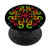Fun Mandala Orange Red Black Cell Phone Grip Stand PopSockets PopGrip  Swappable Grip for Phones  and  Tablets