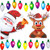 20 Pieces Christmas Car Refrigerator Magnets Set Reflective Bulb Light Magnets Santa Reindeer Car Magnet Accessories Reflective Automotive Magnets for Christmas Party Decorations