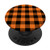 Halloween Theme Plaid Black Orange Hello Fall Thanksgiving PopSockets PopGrip  Swappable Grip for Phones  and  Tablets