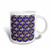 3dRose Gold And Silver Colored Fleur De Lis Pattern Royal Purple Background Ceramic Mug  15 oz  Red
