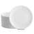 Plasticpro Disposable White Uncoated Paper Plates 7'' Inch Pack of 200