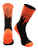 TCK Downtown Crew Socks  Neon Orange Black  Small