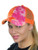 C.C Ponycap Messy High Bun Ponytail Adjustable Mesh Trucker Baseball Cap Hat  Tie Dye Orange