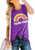 Good Vibes Graphic Tank Tops for Women Summer Sleeveless Rainbow Graphic Tee Shirts Workout Tops Vest  Purple  Small
