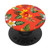 Yellow Orange Hibiscus with White Plumeria Flower on Orange PopSockets Grip and Stand for Phones and Tablets