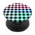 Pink Blue Green Checkerboard Pixel Patchwork Pattern Design PopSockets PopGrip  Swappable Grip for Phones  and  Tablets