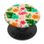 Tropical Pink Flamingo Teal Orange Wildflower Palm Leaves PopSockets PopGrip  Swappable Grip for Phones  and  Tablets