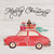 P. Graham Dunn Merry Christmas Vintage Car Whitewash 5.5 x 5.5 Solid Wood Plank Wall Plaque Sign