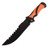 SV Dagger Knife EDC Fixed Blade Knife with Fix Half Serrated Blade Knife Bead Blast Blade Tactical Knife Orange