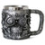 Steampunk Skull Beer Coffee Mug - Mechanical Gearwork Pipeline Beer Stein Tankard - Viking Drinking Stainless Steel Cup 14oz - Ideal Novelty Gift Themed Party Decoration