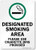 SmartSign"Designated Smoking Area  Please Use Cigarette Bins Provided" Sign  10" x 14" Plastic