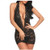 Sexy Lingerie for Women for Sex Women's Lace Teddy Lingerie Sexy Deep V Halter Backless One Piece Bodysuit Babydoll Black XXX-Large