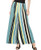 Bar III Womens Striped Office Wide Leg Pants Green M