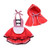 Baby Girls Toddler Little Red Riding Hood Costume Dress with Hoodie Cloak Cape 2pcs Birthday Outfit Set for Christmas Halloween Party Dress up Fancy Photo Shoot Cosplay Red 3-4 Years