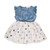 Baby Toddle Girls Tutu Dress Short Sleeves and Sleeveless Stripe Tulle Skirts A-line Dress  White Blue  5T Baby Toddle Girls Tutu Dress Short Sleeves and Sleeveless Stripe Tulle Skirts A-line Dress  White Blue  5T