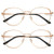 Blue Light Blocking Glasses Women Cat Eye Computer Eyeglasses Metal Frame Hipster 2 Pack Rose Gold ANDWOOD