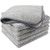 KinHwa Microfiber Car Drying Towels Super Absorbent Car Wash Cloths Scratch Free Car Cleaning Towels Ultra Soft Auto Detailing Towels 380gsm 16Inch x 16Inch  greyx6