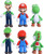 Lalosliv 3 Pcs Super Mario Bros Luigi Mario Yoshi PVC Action Figures Toy  4.7" - Action Figures Kids Toys