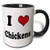 3dRose 163795_4 I I Love Chickens Two Tone Mug 11 oz Black