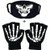 stylish14 Fingerless Skeleton Gloves and Mouth Mask Glow in Dark Unisex Hand Warmer Riding Knit Gloves Skull Mask Set Black