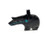 Hand Carved Black Stone Zuni Bear Pendant
