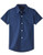 Spring and Gege Boys' Short Sleeve Dress Shirts Formal Uniform Cotton Solid  Navy Blue  13-14 Years