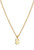 1928 Jewelry Gold-Tone 7mm Initial "S" Pendant Necklace  20"