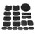 Airsoft Helmet Pads 19pcs Set Tactical Helmet Replacement Universal EVA Foam Padding Kits Motorcycle Padding Kits Bicycle Bike Accessories Mats Helmet Foam Pads for Fast Mich CS ACH FMA USMC PASGT