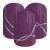Jamberry Nail Wraps - Wine Not - Full Sheet - Metallic Silver Curves on Purple
