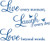 15'' X 22'' Blue Vinyl Decal Live Every Moment  Laugh Every Day  Love Beyond Words Wall Quote