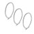 SILBERTALE 3pcs Thin Plain Knuckle Rings Set for Women 925 Sterling Silver Midi Stacking Rings Pinky Ring Wedding Band Comfort Fit Size 8.5