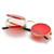 COASION Vintage Round Flip Up Sunglasses for Men Women Juniors John Lennon Style Circle Sun Glasses Gold Frame Red Lens