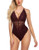 Avidlove Women Snap Crotch Lingerie Sexy Lace Bodysuit Deep V Teddy One Piece Lace Babydoll  Brown  S