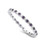 Blue Apple Co. 2mm Full Eternity Stackable Band Ring Round Simulated Purple Amethyst 925 Sterling Silver