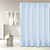 Light Blue Ruffle Shower Curtain Farmhouse Fabric Cloth Shower Curtains for Bathroom 72x72 Inches Standard Size