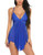 Avidlove Women Lingerie Lace Babydoll V Neck Sexy Sleepwear Strap Chemise  Blue  XX-Large