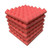 6Pcs Acoustic Foam Tiles Soundproofing Foam Panels Sound Insulation Soundproof Foam Padding Sound Dampening Studio KTV Sound Proof Padding 30X30X2CM  Red