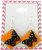 Silver-tone Orange Enamel Butterfly Charm Dangle Earrings