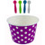 Worlds Paper Ice Cream Cups With Plastic Spoons Polka Dot Paper Yogurt Cups 8OZ Purple 50 Set